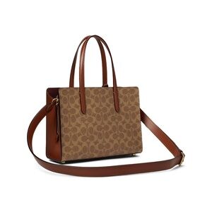 Coach Coated Canvas Signature Carter Carryall 28 Tan Rust One Size